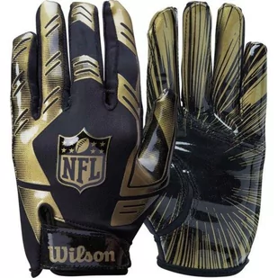 Rękawice NFL Stretch-Fit American Football Receivers Gloves - Dorośli - Złote - Rugby - miniaturka - grafika 1