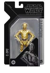 Hasbro Star Wars Star Wars The Black Series Archive C-3PO zabawka 15 cm w skali Star Wars: Figurka z nową nadzieją, zabawki dla dzieci w wieku od 4 lat wielokolorowa jeden rozmiar F4369 F4369 - Figurki dla dzieci - miniaturka - grafika 1