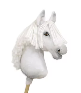 Hobby Horse Duży koń na kiju Premium - biały A3 - Maskotki i pluszaki - miniaturka - grafika 1