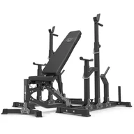 Ławki treningowe - Zestaw MS11_2.0 | dwustronnie regulowana ławka treningowa + stojaki regulowane - Marbo Sport - miniaturka - grafika 1