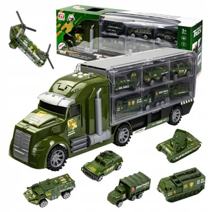 Transporter Wojskowy Zestaw Militarny Z Wyrzutnią Dla Dzieci Czołg Auta - Samochody i pojazdy dla dzieci - miniaturka - grafika 1