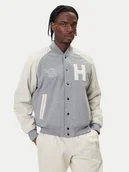 Kurtki męskie - Tommy Hilfiger Kurtka bomber Mix Media Varsity MW0MW39684 Szary Regular Fit - miniaturka - grafika 1