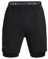 Spodenki męskie - Spodenki męskie UNDER ARMOUR Sportowe UA Vanish Woven 2w1 czarne - miniaturka - grafika 1