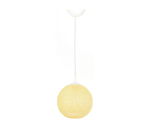 Żyrandol na lince JUTE 1xE27/60W/230V żółty - Lampy sufitowe - miniaturka - grafika 1