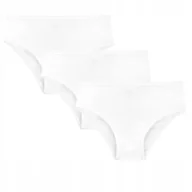 Majtki damskie - 3X MAJTKI BAWEŁNIANE FIGI DAMSKIE GŁADKIE KLASYCZNE BIAŁE PROSTE MORAJ 4XL - miniaturka - grafika 1