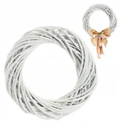 Meble modułowe i akcesoria - KADAX Wianek Wiklinowy Biały 40 cm Wiklina Stroik - miniaturka - grafika 1