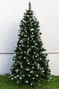 Choinka Sztuczna Sosna Szyszka Diamentowa Jarzębina 220 cm - Choinki - miniaturka - grafika 1