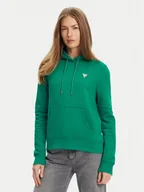 Bluzy damskie - Guess Jeans Bluza W4YQ04 KC811 Zielony Regular Fit - miniaturka - grafika 1