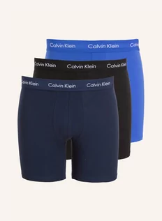Majtki damskie - Calvin Klein Bokserki Cotton Stretch, 3 Szt. blau - grafika 1