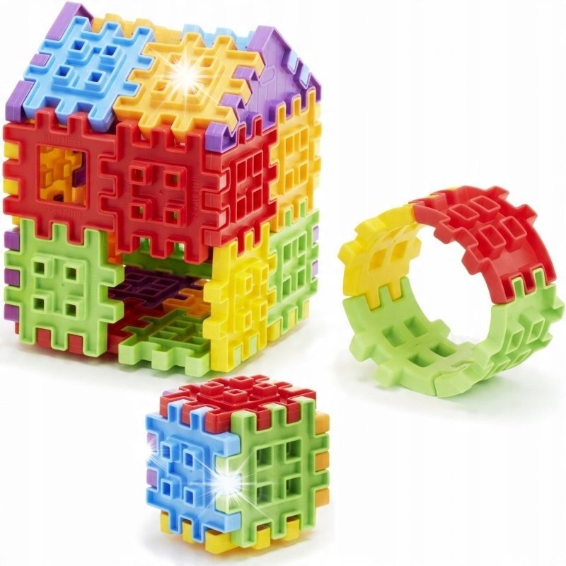 Little Tikes Kreatywne kolorowe Klocki WAFLE 60 elem + torba ZA5115