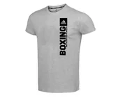 Kimona, stroje i obuwie - Koszulka Adidas Vertical Boxing Szary/Czarny • Rozmiar: XL - miniaturka - grafika 1