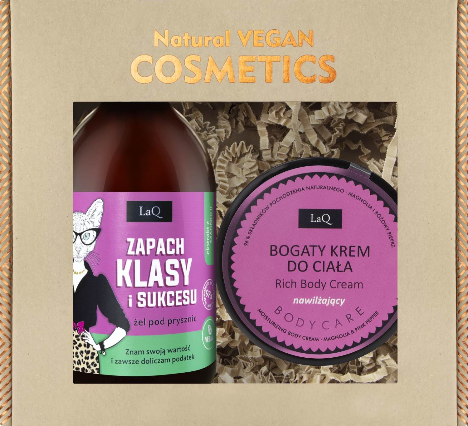 Laq Zestaw Magnolia: Żel 500 ml + Krem do ciała 200 ml