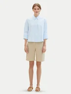 Spodenki damskie - Tom Tailor Szorty materiałowe 1040694 Beżowy Regular Fit - miniaturka - grafika 1