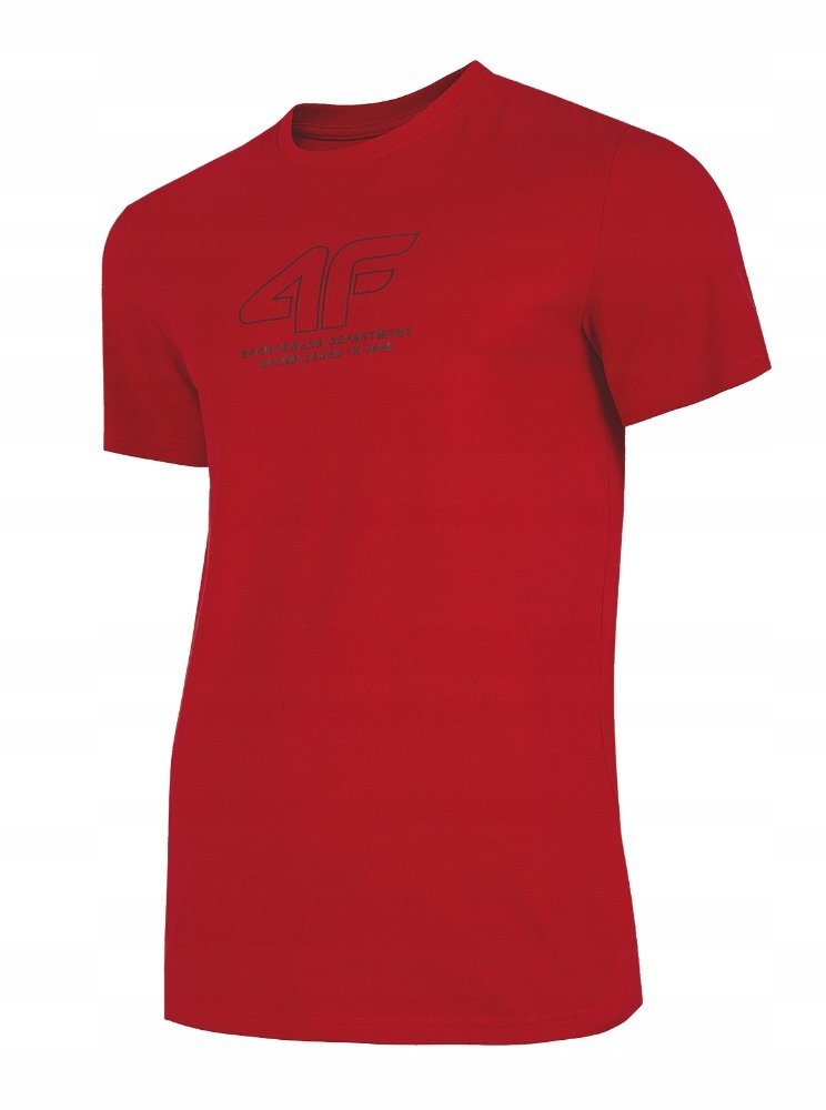 4F T-Shirt Koszulka Męska Tsm016 Czerwona M