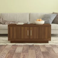 Ławy i stoliki kawowe - Lumarko Stolik kawowy, brązowy dąb, 102x50x45, materiał drewnopochodny - miniaturka - grafika 1