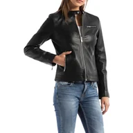 Kurtki damskie - Kurtka damska Blue Wellford Pearl skórzana czarna -S - miniaturka - grafika 1