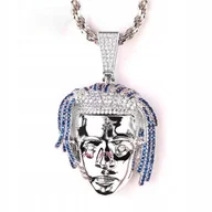 Łańcuszki - Naszyjnik łańcuszek xxxtentacion Jahseh srebrny prezent - miniaturka - grafika 1