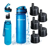 Butelki filtrujące - Bidon filtrujący Butelka na wodę Aquaphor City Błękitny 0,5L do szkoły - miniaturka - grafika 1