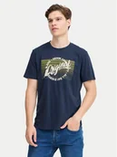 Koszulki męskie - Blend T-Shirt 20717959 Granatowy Regular Fit - miniaturka - grafika 1