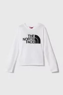 Bluzki dla dziewczynek - The North Face longsleeve bawełniany dziecięcy L/S EASY TEE kolor biały z nadrukiem - miniaturka - grafika 1