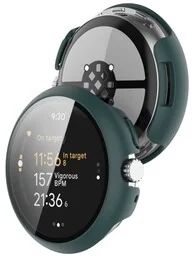 Bizon Etui ze szkłem do zegarka Case+Glass Watch do Google Pixel Watch 3 41mm, zielone - Akcesoria do smartwatchy - miniaturka - grafika 1