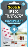 Inne mocowania - Paski Montażowe Dwustronne Przezroczyste Scotch-Fix™ 25 Mm X 76 Mm 8 Pasków - miniaturka - grafika 1