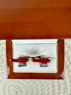 Spinki do mankietów i krawatów - SPINKI DO MANKIETÓW koszuli mankietu helikopter - miniaturka - grafika 1