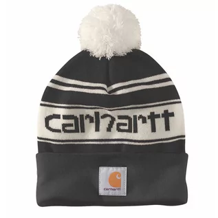 Czapki damskie - Czapka zimowa z pomponem Carhartt Knit Pom-Pom Cuffed Logo Beanie - grafika 1