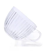 Filiżanki - Duża szeroka filiżanka szklana 460ml Venus prążki paski - miniaturka - grafika 1