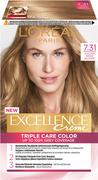 Farby do włosów i szampony koloryzujące - L'Oréal Paris Excellence Creme 7.31 Golden Beige Blonde - miniaturka - grafika 1