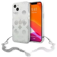 Etui i futerały do telefonów - Guess GUHCP13SKSPESI iPhone 13 mini 5,4" srebrny/silver hardcase Peony Chain Collection GUE001765-0 - miniaturka - grafika 1