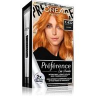 Farby do włosów i szampony koloryzujące - Loreal Preference Vivid Colors Farba do włosów nr 7.432 Copper Santa Monica) 1op - miniaturka - grafika 1