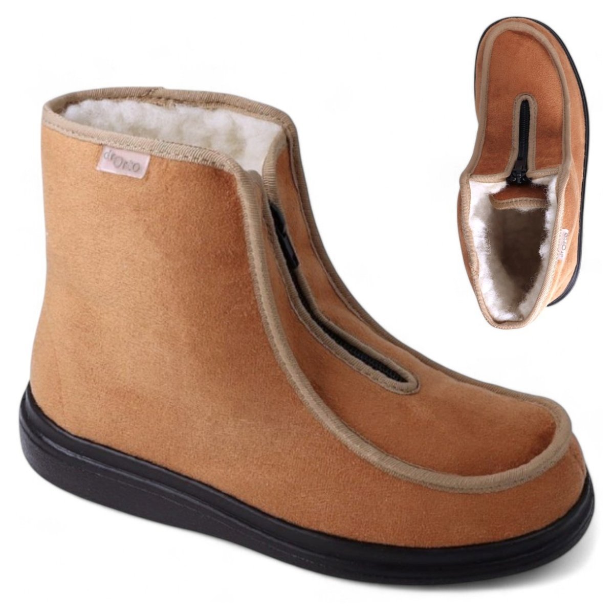 Zimowe Botki Damskie Ocieplane Wełną 40 Buty Dr Orto Wysokie Półbuty Beżowe