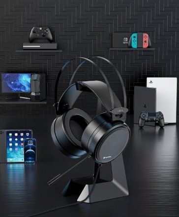 Nubwo N7 – Słuchawki gamingowe do PS4/Xbox One, czarne słuchawki przewodowe