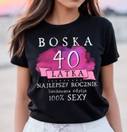Koszulki i topy damskie - Damska koszulka na 40 URODIZNY - miniaturka - grafika 1