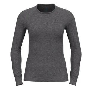 Odlo Active Warm Plus Top Crew Neck L/S Women, szary L 2021 Koszulki bazowe termiczne i narciarskie 159101-10183-L - Pozostała odzież narciarska - miniaturka - grafika 1