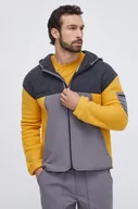 Bluzy męskie - Smartwool bluza sportowa Hudson kolor szary z kapturem wzorzysta - miniaturka - grafika 1