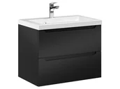 Szafki łazienkowe - Szafka Wisząca Z Umywalką ETH 60 cm - Czarny Mat - miniaturka - grafika 1