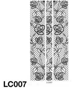 Nakalejka Koronkowa LC-007 Czarna - Ozdoby do paznokci - miniaturka - grafika 1