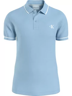 Koszulki męskie - Calvin Klein Koszulka polo w kolorze błękitnym - grafika 1