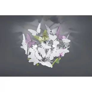 Reality Leuchten Reality lampy lampa wisząca, akryl, G9, 28 W, chrom, 50 x 50 x 150 cm R60213017 Butterfly - Lampy sufitowe - miniaturka - grafika 1