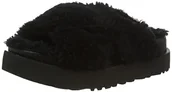 Kapcie damskie - UGG Fuzz Sugar Cross Slide Kapcie Kobiety Czarny 37 EU - miniaturka - grafika 1
