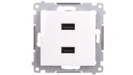 Gniazdka elektryczne - Kontakt Simon Simon Simon 54 Ładowarka 2 x USB DC2USB.01/11 - miniaturka - grafika 1