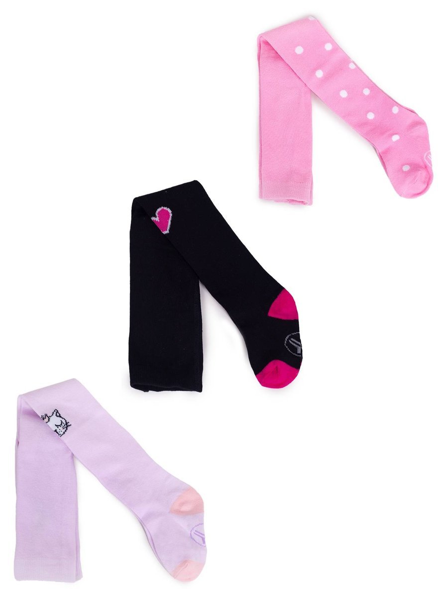 Rajstopy Dziewczęce Bawełniane We Wzory 3Pak 68-74 Yoclub