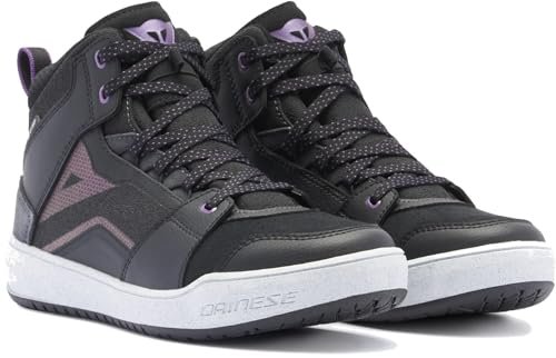 Dainese Damskie buty motocyklowe Suburb D-Wp Wmn, wodoodporne, czarne/białe/metalowe fioletowe, rozm. 40 EU, czarny, biały, metalowy, fioletowy, 40 EU
