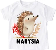 Koszulki dla dziewczynek - Koszulka z jeżem i mieniem na Dzień Jeża - wzór jeż118 - miniaturka - grafika 1