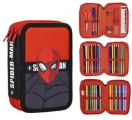 Piórniki - Piórnik z wyposażeniem trzykomorowy dla chłopca, Cerda, Spider-Man, czerwony - miniaturka - grafika 1