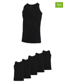 Koszulki męskie - Fila Podkoszulki (5 szt.) w kolorze czarnym - miniaturka - grafika 1