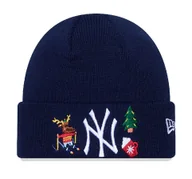 Czapki damskie - Czapka zimowa niemowlęca NEW ERA NYY Infant Festive Cuff Knit Beanie - miniaturka - grafika 1