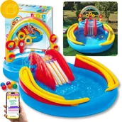 Place zabaw - WODNY PLAC ZABAW INTEX – BASEN DMUCHANY ZJEŻDŻALNIA TĘCZA FONTANNA PREZENT DLA DZIECI + EBOOK - miniaturka - grafika 1